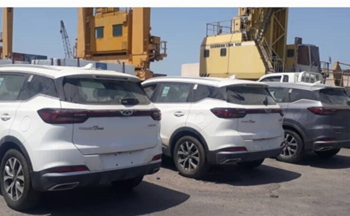 نخستین محموله ترانزیت خودرو در بندر گناوه تخلیه شد