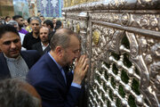 بالصور...وزير الخارجية يزور مرقد سيدة معصومة (عليها السلام) + صور
