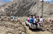 امدادرسانی هلال احمر البرز در سیل جاده چالوس
