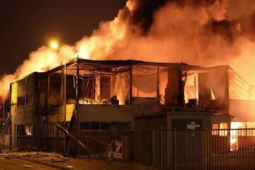 آتش‌سوزی مهیب در غرب هلند