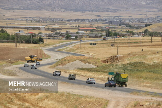 موسم برداشت گندم در شهرستان کوهدشت