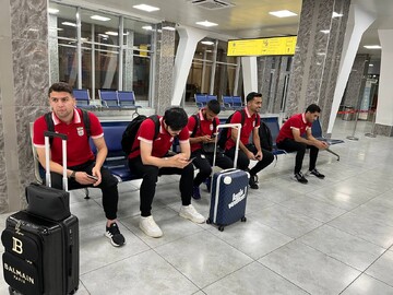 ورود تیم ملی فوتبال ایران به بیشکک قرقیزستان