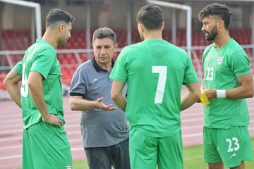 برگزاری تمرین تیم ملی فوتبال قبل از دیدار با افغانستان
