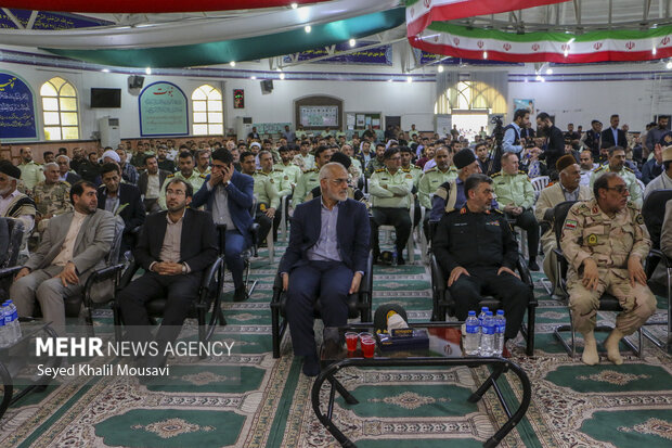 Funeral for Iranian police officer Mohammad Ghanbari
