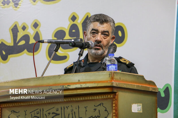 Funeral for Iranian police officer Mohammad Ghanbari
