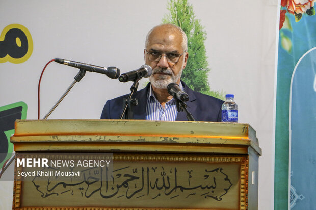 Funeral for Iranian police officer Mohammad Ghanbari
