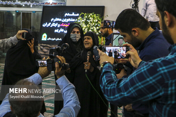 Funeral for Iranian police officer Mohammad Ghanbari
