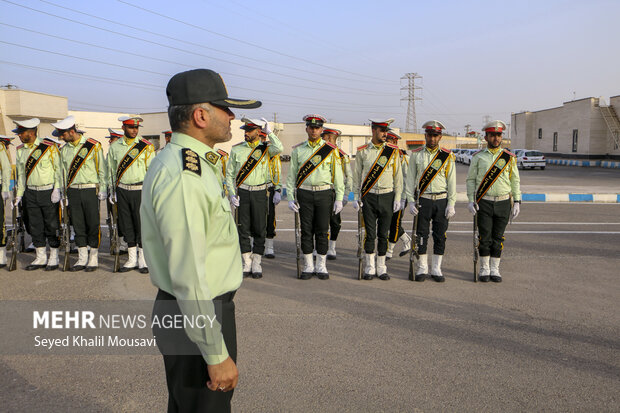 Funeral for Iranian police officer Mohammad Ghanbari
