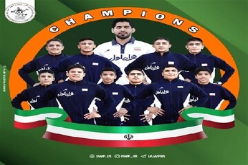 تیم کشتی آزاد نوجوانان ایران با کسب ۱۰ مدال قهرمان آسیا شد