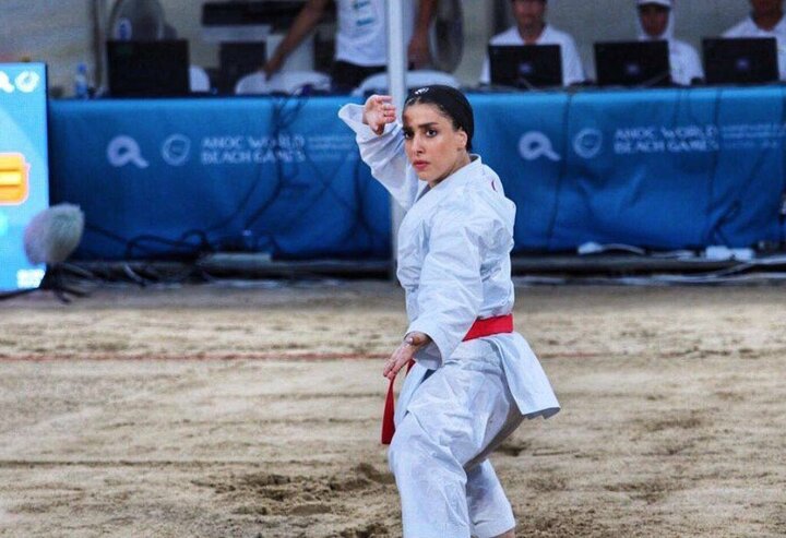 فاطمه صادقی نماینده کاراته ایران در دومین دوره بازیهای ساحلی جهان