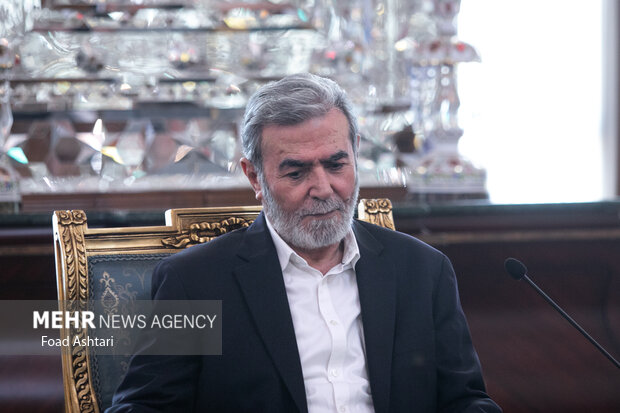 دیدار دبیرکل جنبش جهاد اسلامی فلسطین با رئیس مجلس