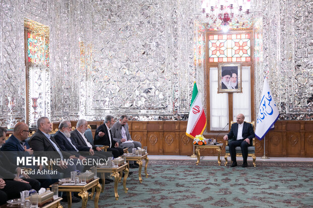 دیدار دبیرکل جنبش جهاد اسلامی فلسطین با رئیس مجلس