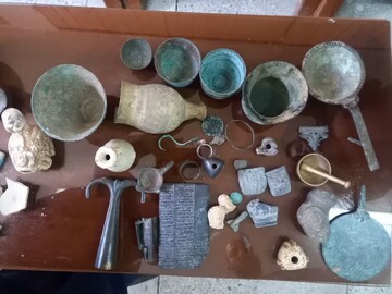 کشف و ضبط ۴۳ قلم اشیا تاریخی در شهرستان شیروان