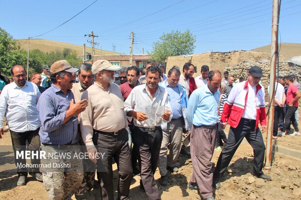 
Interior minister's visit to flood-hit areas in Ardabil
