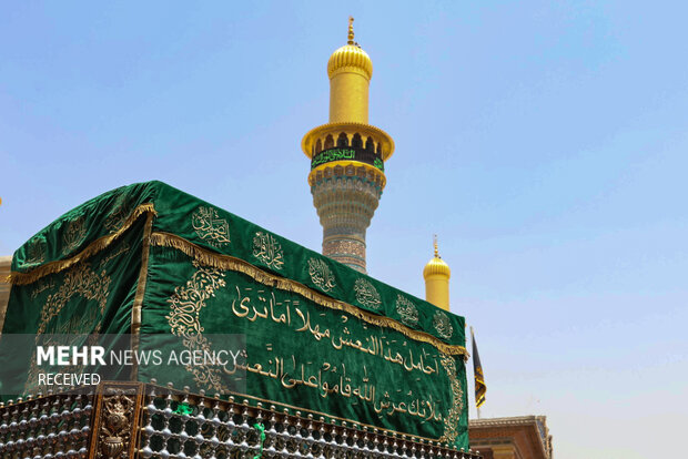 مراسم عزاداری روز شهادت جوادالائمه حضرت امام محمدتقی (ع) با حضور مردم عزادار در شهر کاظمین برگزار شد