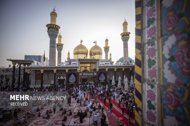 مراسم عزاداری روز شهادت جوادالائمه حضرت امام محمدتقی (ع) با حضور مردم عزادار در شهر کاظمین برگزار شد