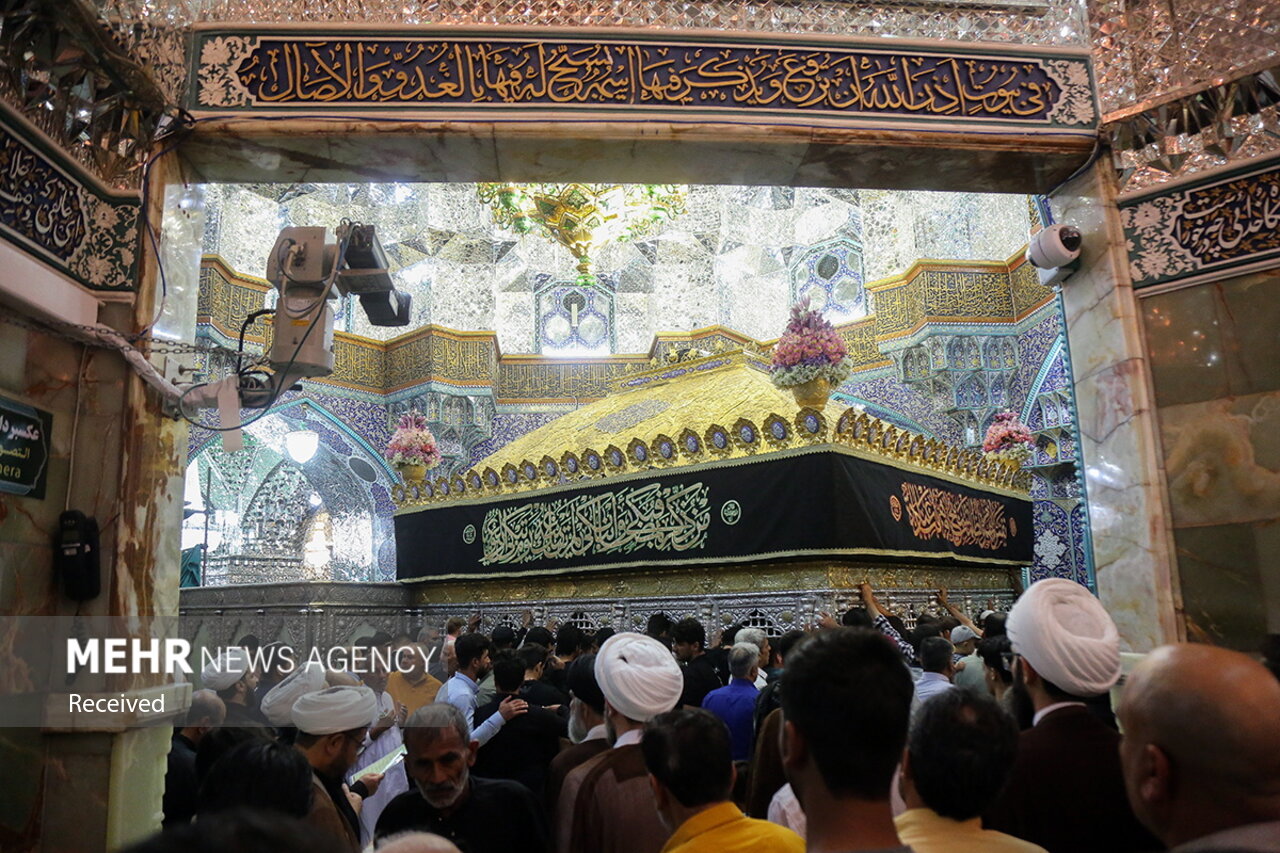 عزاداری شهادت امام جواد (ع)در حرم حضرت معصومه(س) برگزار شد+تصاویر