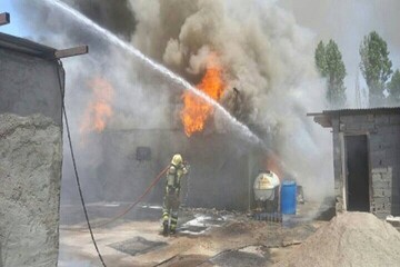 آتش‌سوزی کارگاه لنج‌سازی در بوشهر مهار داشت