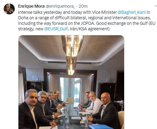 روایت «انریکه مورا» از دیدار با معاون سیاسی وزیر خارجه ایران