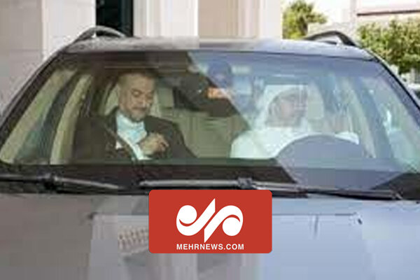 تصاویری از گفتگوی خصوصی وزیران خارجه ایران و امارات در خودرو