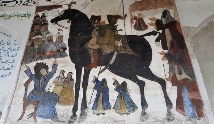 مجموعه تاریخی چهارپادشاهان لاهیجان/ دیوارهایی که نقش عاشورا دارد