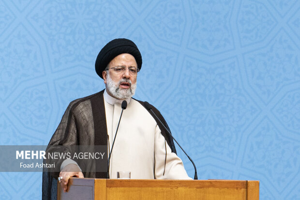 حجت الاسلام سید ابراهیم رئیسی رئیس جمهور در مراسم گرامیداشت هفته قوه قضاییه حضور دارد