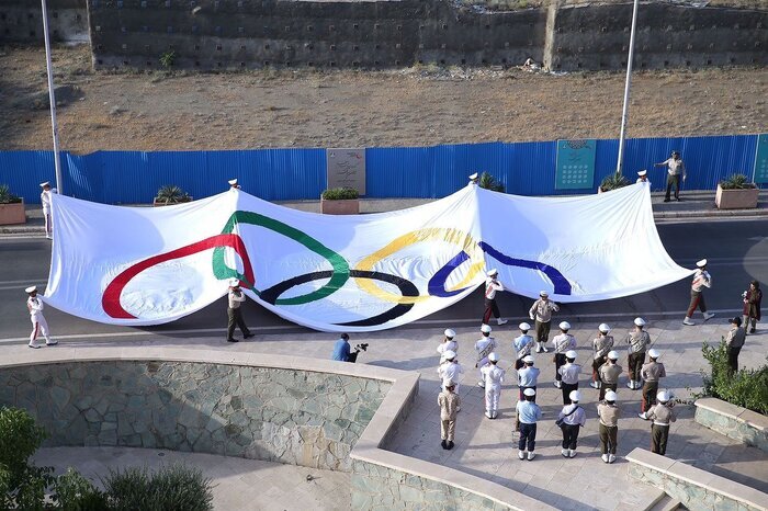 World’s largest Olympic flag hoisted in Iran