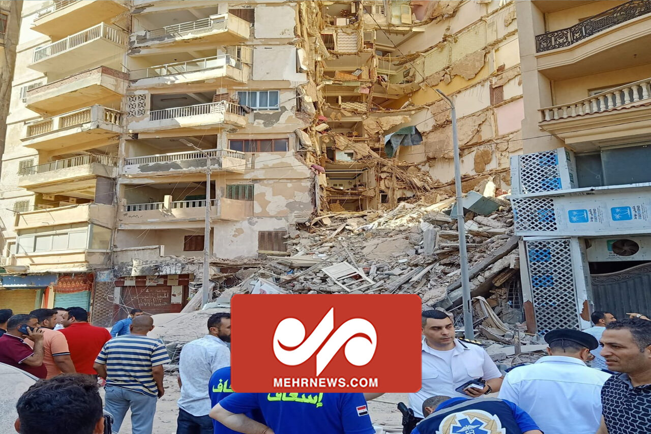 فروریختن ساختمان ۱۳ طبقه در مصر