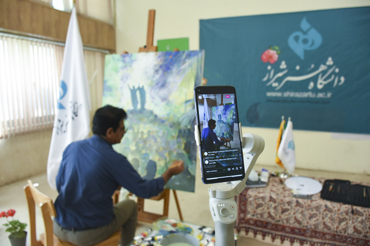 نقاشی واقعه غدیرخم در دانشگاه هنر شیراز