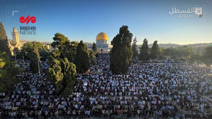 VIDEO: Eid al-Adha prayers gloriously held at Al-Aqsa Mosque
