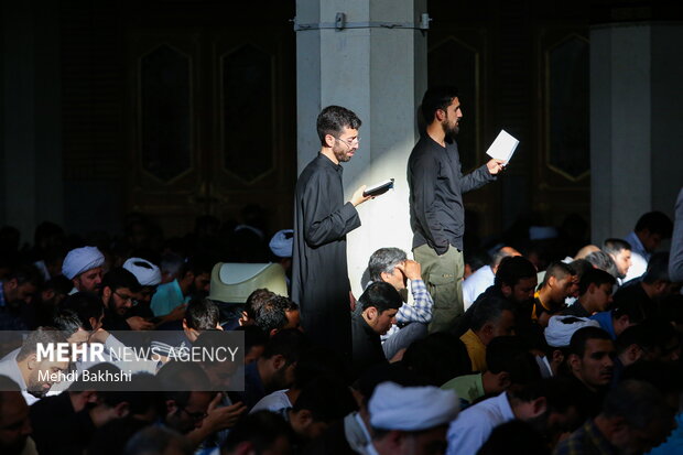 طنین دعای پرفیض عرفه در شهر کریمه اهل بیت(ع)