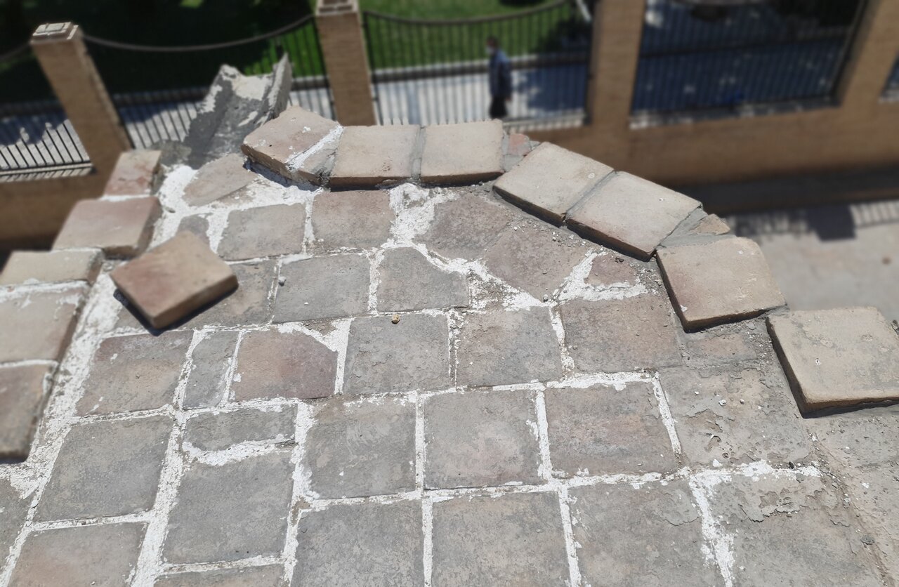 مرمت غیر اصولی مسجد باستانی ورامین 6