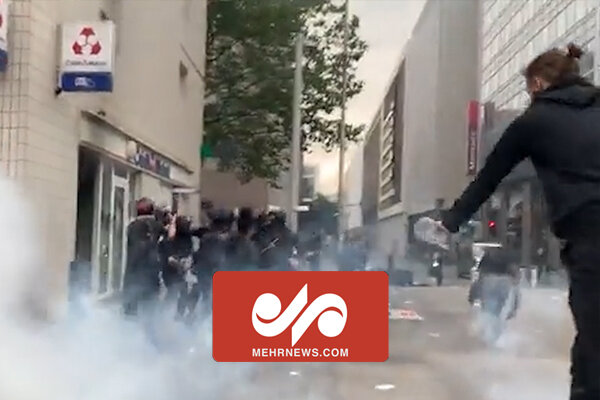تصاویری از درگیری شدید پلیس فرانسه با اعتراضات مردمی