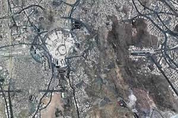 تصویری از مسجد الحرام از دید ماهواره خیام