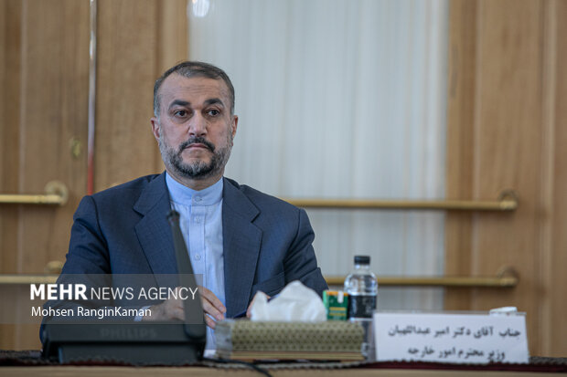 حسین امیرعبداللهیان وزیر امور خارجه در نشست مشترک وزرای امور خارجه و ورزش حضور دارد