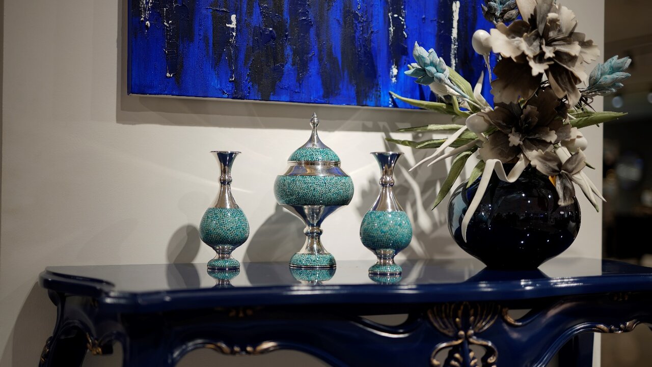 افتخاری دیگر برای صنایعدستی آقاجانی؛ترکیب دکوراتیو نقره و فیروزه