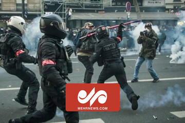 حضور وسیع نیروهای پلیس فرانسه برای مقابله با اعتراضات