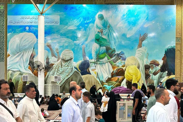 آثار حسن روحالامین روی دیوار حرم حضرت علی(ع) نقش بست