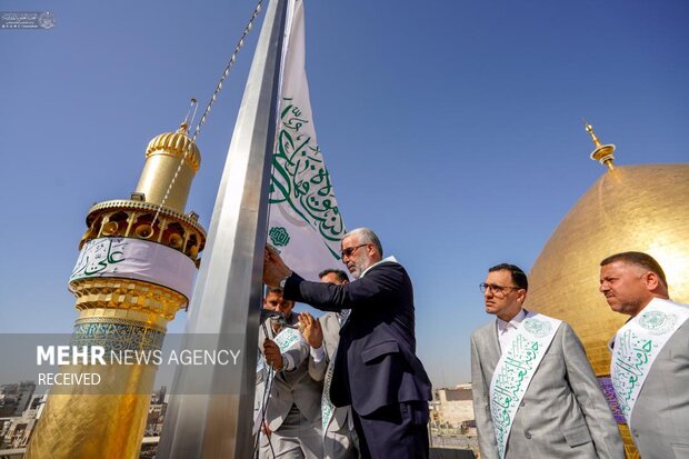 Decorating Imam Ali (AS) shrine for Eid al-Ghadir
