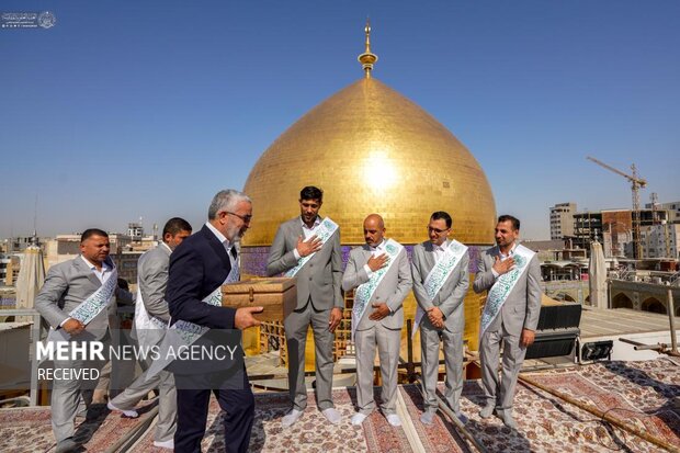 Decorating Imam Ali (AS) shrine for Eid al-Ghadir
