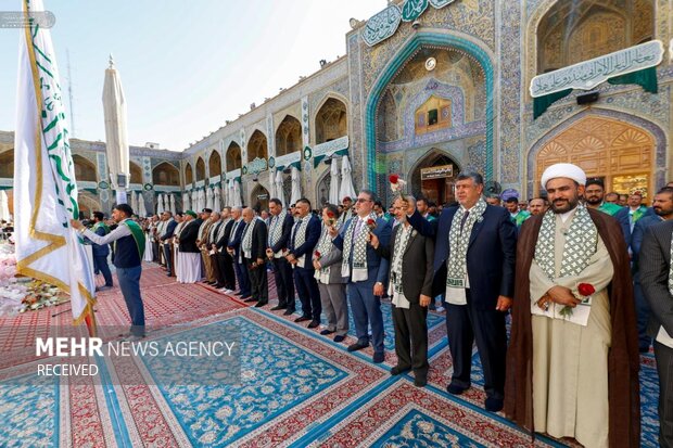 Decorating Imam Ali (AS) shrine for Eid al-Ghadir
