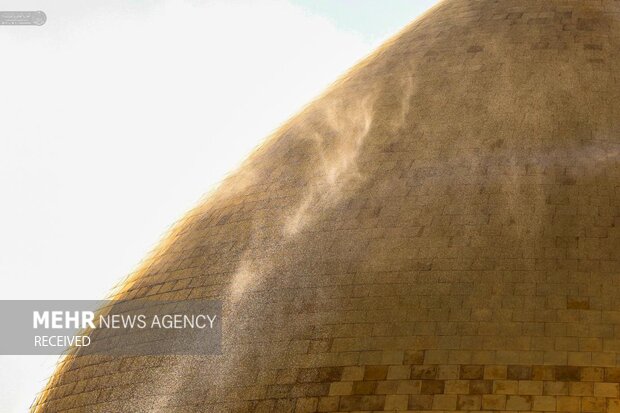 Decorating Imam Ali (AS) shrine for Eid al-Ghadir
