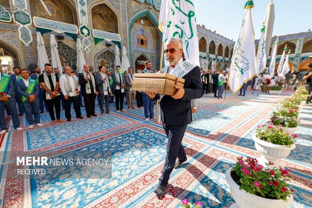 Decorating Imam Ali (AS) shrine for Eid al-Ghadir
