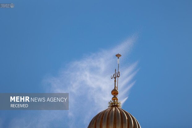 Decorating Imam Ali (AS) shrine for Eid al-Ghadir
