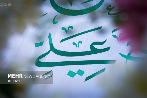 Decorating Imam Ali (AS) shrine for Eid al-Ghadir
