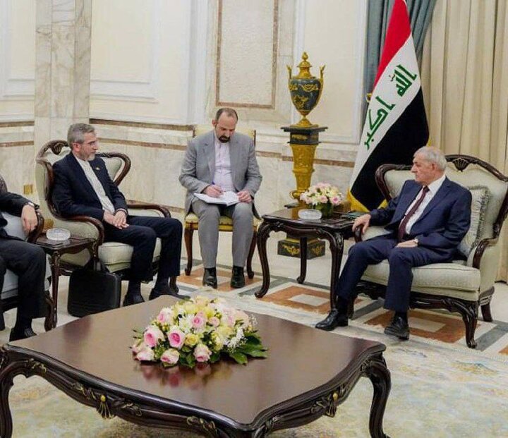 «علیباقری» با رئیس جمهور عراق دیدار و گفتگو کرد