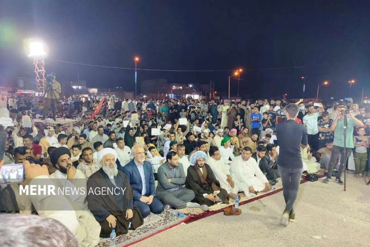 جشن بزرگ «پیشواز غدیر» در کوی عین ۲ اهواز برگزار شد