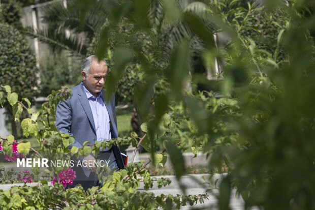 امین حسین رحیمی وزیر دادگستری در حاشیه جلسه هیئت دولت حضور دارد