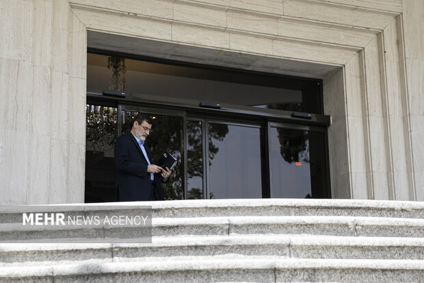 امیر حسن قاضی زاده هاشمی رئیس بنیاد شهید و امور ایثارگران در حاشیه جلسه هیئت دولت حضور دارد