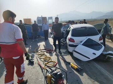 تصادف در آزادراه تهران - شمال ۴ مصدوم برجا گذاشت